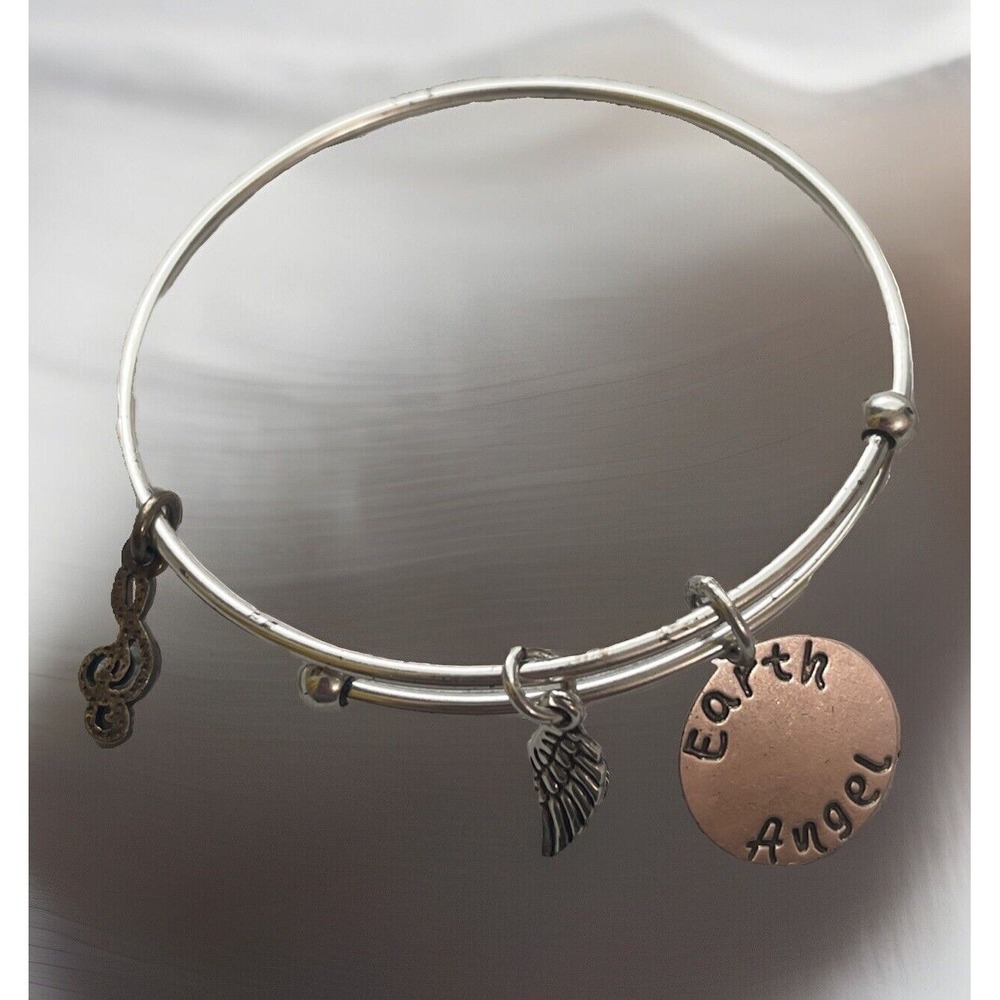 POPULAR✨ALEX AND ANI Silver Earth Angel Music Bracelet